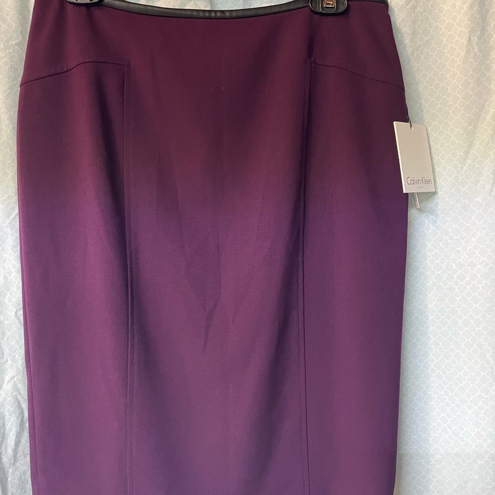 Calvin Klein Plum Straight Pencil Skirt